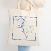 Ogunquit Maine Kaart Elegant Bruiloft Welkom Tote Bag
