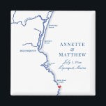 Ogunquit Maine Kaart Elegante huwelijksgunst Magneet<br><div class="desc">Deze Ogunquit, Maine kaart bruiloft gunst magneten zijn perfect om uw gasten uit de stad te verwelkomen met welkomsttas goodies, of ze aan te passen voor uw bruiloft. Het hart ligt over Cliff House Maine, maar je kunt het hart bewegen door te klikken op "Bewerken met ontwerpgereedschap" onder "Personaliseren". Deze...</div>