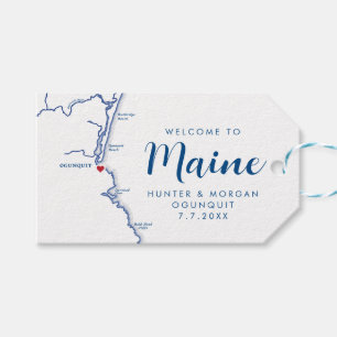 Ogunquit Maine Minimale Moderne Marine Bruiloft We Cadeaulabel