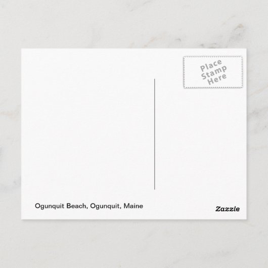 Ogunstop, Maine Briefkaart (Achterkant)