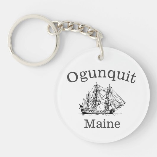 Ogunstop Maine Clipper Ship Sleutelhanger (Voorkant)