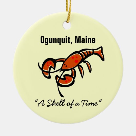 Ogunstop, Maine Lobster Keramisch Ornament (Voorkant)