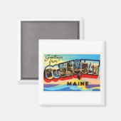Ogunstop Maine ME Old Vintage Travel Souvenir Magneet (Voorkant / Achterkant)