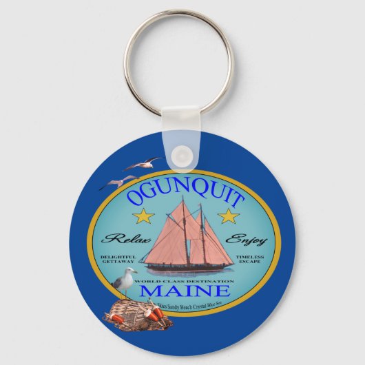Ogunstop Maine T-Shirt Sleutelhanger (Voorkant)