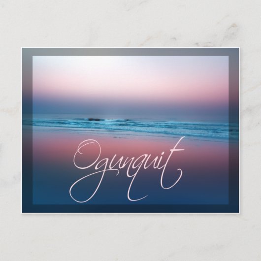 Ogunstoppen Beach Ogungestopt Maine Briefkaart (Voorkant)