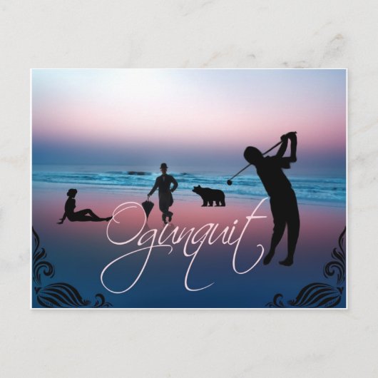 Ogunstoppen Beach Ogungestopt Maine Briefkaart (Voorkant)