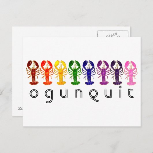 Ogunstoppen Maine Rainbow Lobsters Briefkaart (Voorkant / Achterkant)