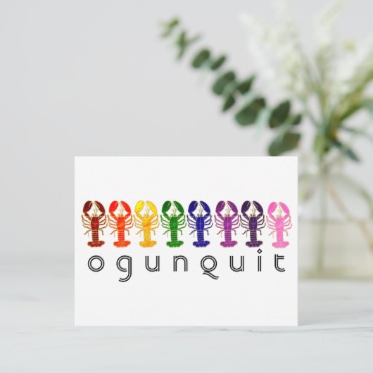 Ogunstoppen Maine Rainbow Lobsters Briefkaart (Staand voorkant)