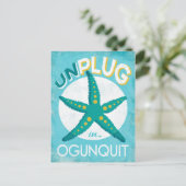 Ogunstoppen Starfish Beach Nautical Briefkaart (Staand voorkant)