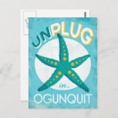 Ogunstoppen Starfish Beach Nautical Briefkaart (Voorkant / Achterkant)