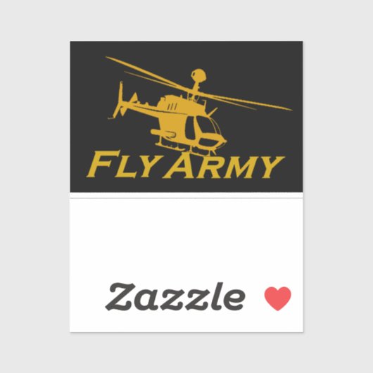 OH58 Kiowa Warrior Fly Army Sticker (Vel)