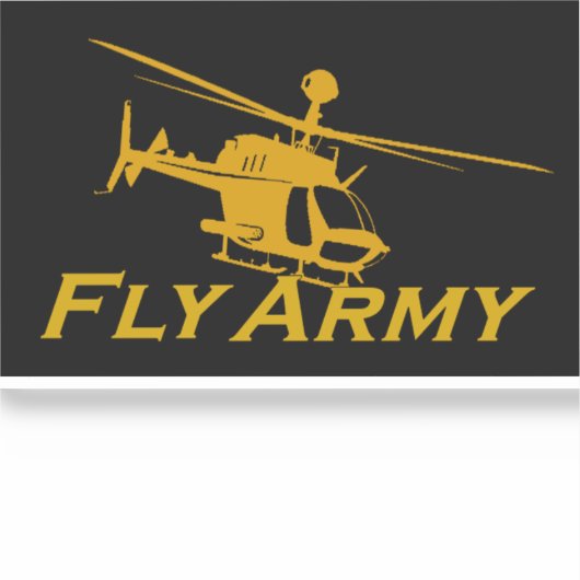 OH58 Kiowa Warrior Fly Army Sticker (Voorkant)