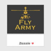 OH58D Frontal Uitzicht Fly Army Sticker (Vel)