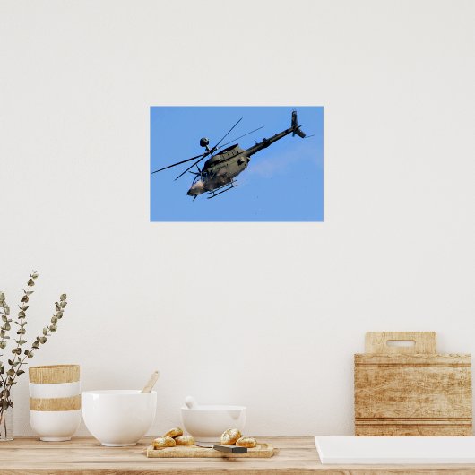 OH-58 Kiowa Helikopter Poster (Keuken)