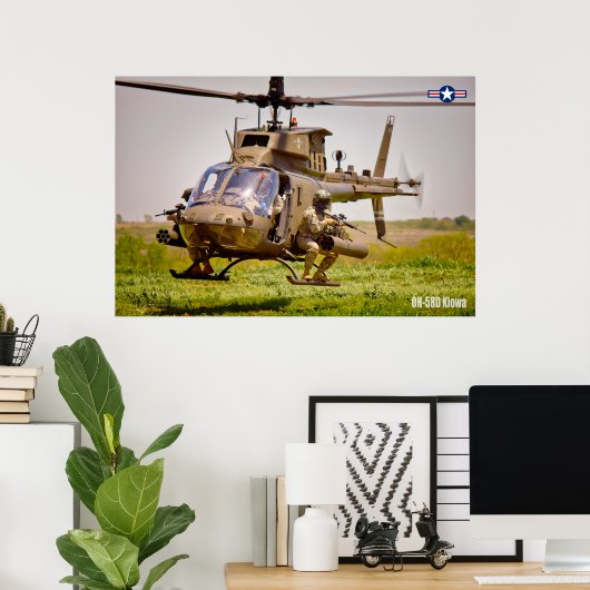OH-58D KIOWA POSTER (Thuiskantoor)