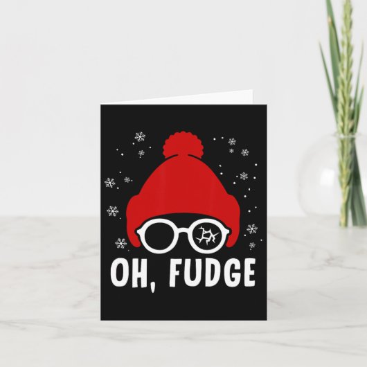 Oh A Fudge Funny Christmas Gezegde  Xmas San Kaart (Voorkant)