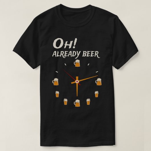 Oh al bier op klok t-shirt (Design voorkant)