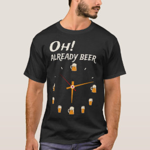 Oh al bier op klok t-shirt