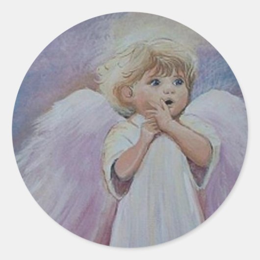 OH ANGEL RONDE STICKER (Voorkant)