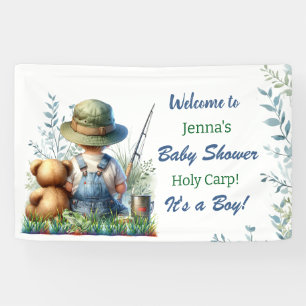 Oh Anker, het is een Jongen! Vis Thema Baby Shower Spandoek