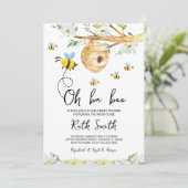 Oh BaBee Baby shower Kaart (Staand voorkant)