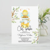 Oh babee Baby shower Kaart (Staand voorkant)