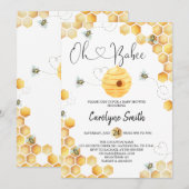 Oh Babee Baby shower Uitnodiging (Voorkant / Achterkant)