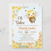 Oh Babee, Baby shower with Cute Wild bee Kaart (Voorkant)