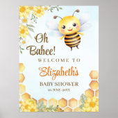 Oh Babee, Baby shower with Wild bee Poster (Voorkant)