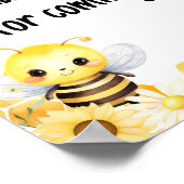 Oh Babee Bee Baby shower Bedankt voor je komst Poster (Hoek)