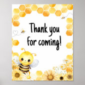 Oh Babee Bee Baby shower Bedankt voor je komst Poster (Voorkant)