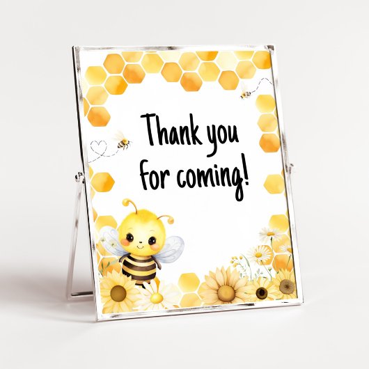 Oh Babee Bee Baby shower Bedankt voor je komst Poster