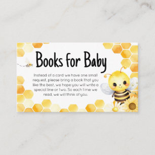 Oh Babee Bee Baby shower Boeken voor Baby Informatiekaartje