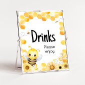 Oh Babee Bee Baby shower Drinken Poster