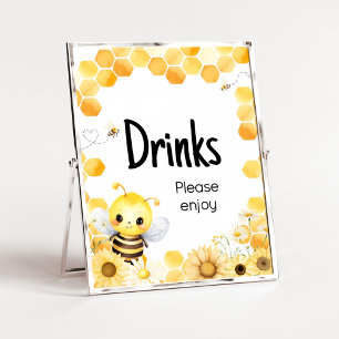 Oh Babee Bee Baby shower Drinken Poster