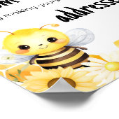 Oh Babee Bee Baby shower Envelope Station Poster (Hoek)