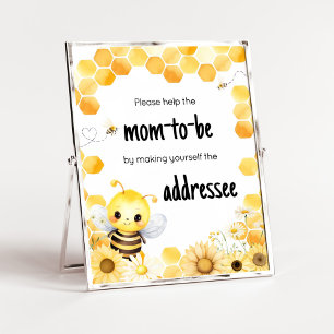 Oh Babee Bee Baby shower Envelope Station Poster