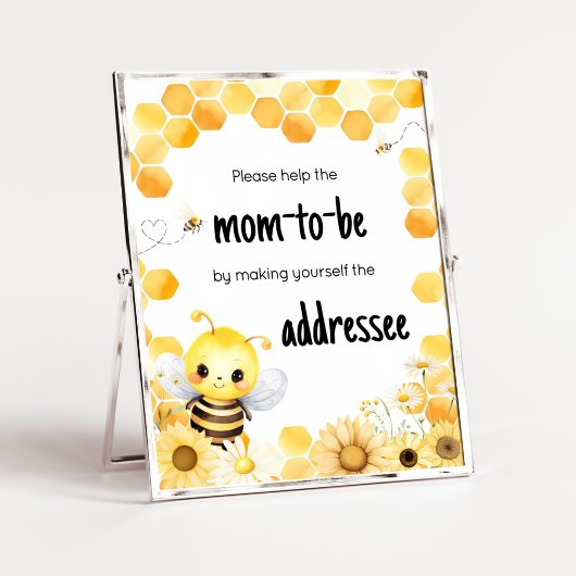 Oh Babee Bee Baby shower Envelope Station Poster