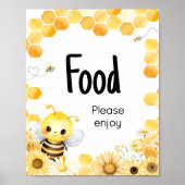 Oh Babee Bee Baby shower eten Poster (Voorkant)