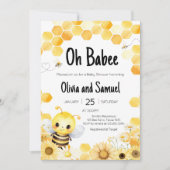 Oh Babee Bee Baby shower Kaart (Voorkant)