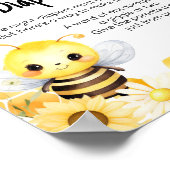 Oh Babee Bee Baby shower Late Night Luiers Poster (Hoek)