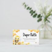 Oh Babee Bee Baby shower Luier Raffle Informatiekaartje (Staand voorkant)
