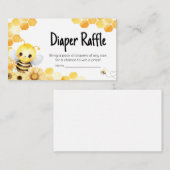 Oh Babee Bee Baby shower Luier Raffle Informatiekaartje (Voorkant / Achterkant)