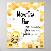 Oh Babee Bee Baby shower Mom Osa Bar Poster (Voorkant)