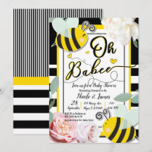 Oh BaBEE Bee Bloemrijke Chic Gele Baby Shower