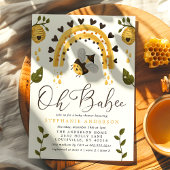 Oh Babee Bee Honeycomb Bumblebee Baby shower Kaart