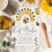 Oh Babee Bee Honeycomb Bumblebee Baby shower Kaart