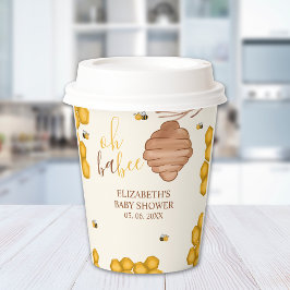 Oh Babee Bee Themed Neutral Baby Shower Papieren Bekers