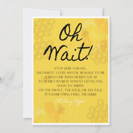 Oh Babee Book Guest Table Kaart (Voorkant)