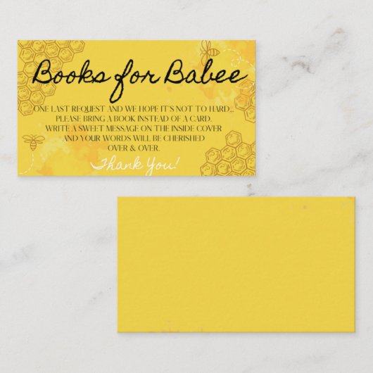 Oh Babee Books for Baby Enclosure Card Informatiekaartje (Voorkant / Achterkant)